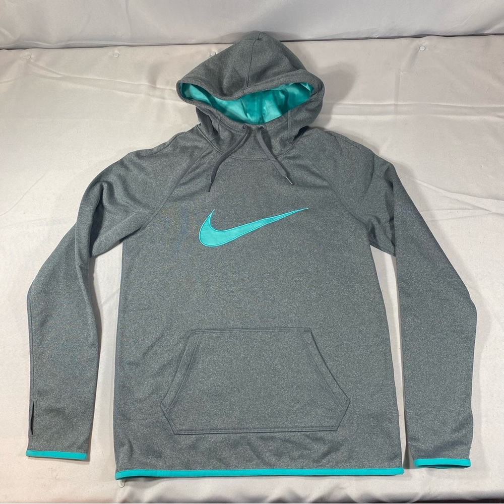 Women’s Nike Dri Fit Teal Gray Hoodie - Size Small